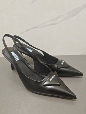 Authentic Women's Prada Black Heel SZ 39